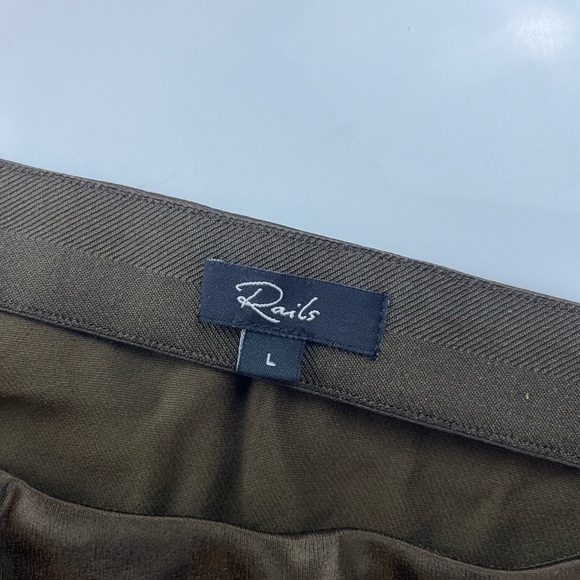 Rails Olive Satin Midi Skirt - Picture 4 of 7